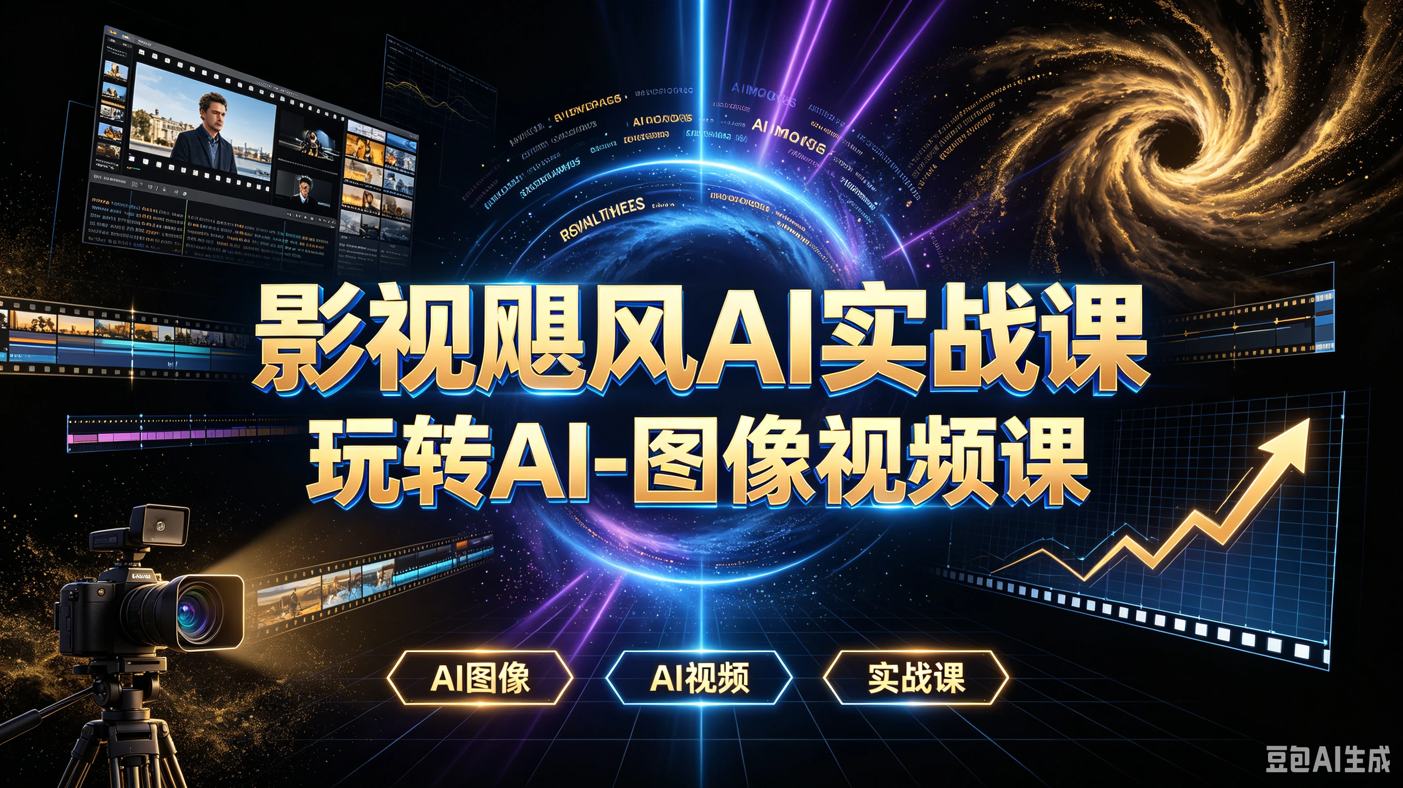 【精】影视飓风AI实战课玩转AI-图像视频课，AI图像、AI视频、实战课-归山创客