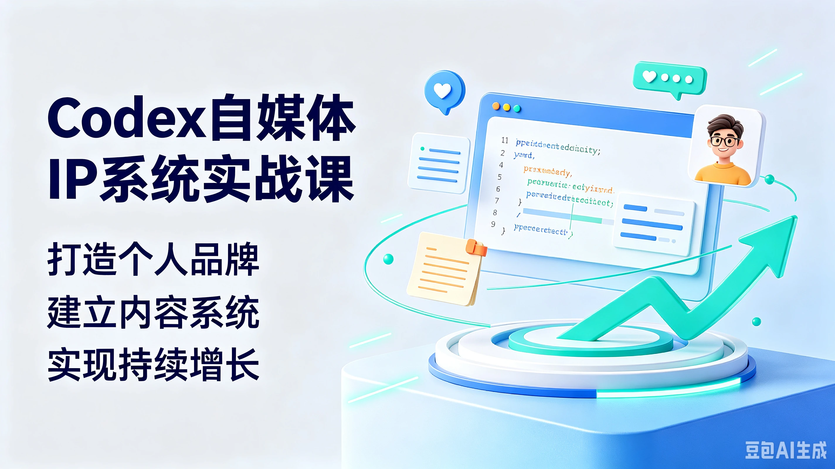 【精】Codex自媒体IP系统实战课，打造个人品牌、建立内容系统、实现持续增长-归山创客