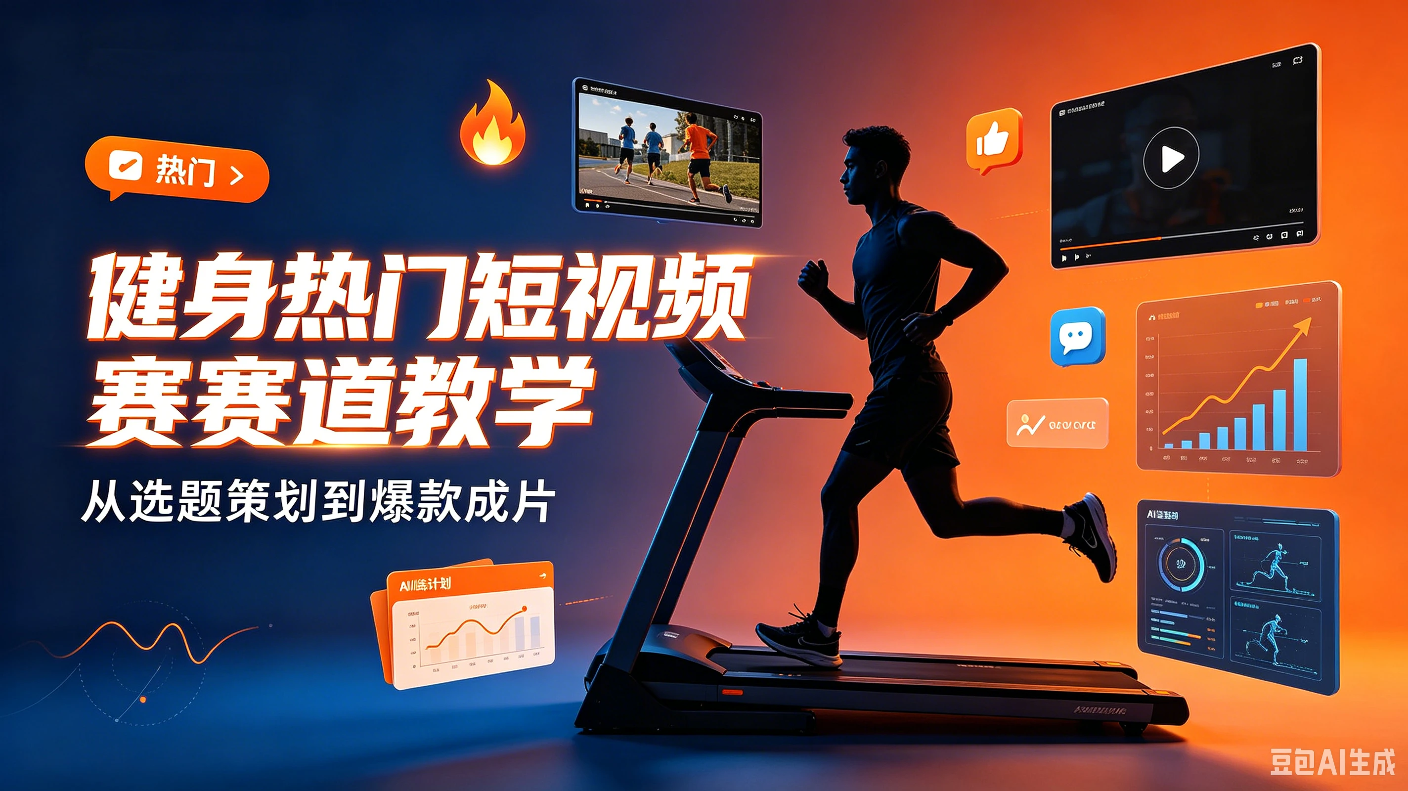 【精】抖音某博主的健身热门短视频赛道教学，精选独家，接商单或者健身私域，零基础也能快速入局-归山创客