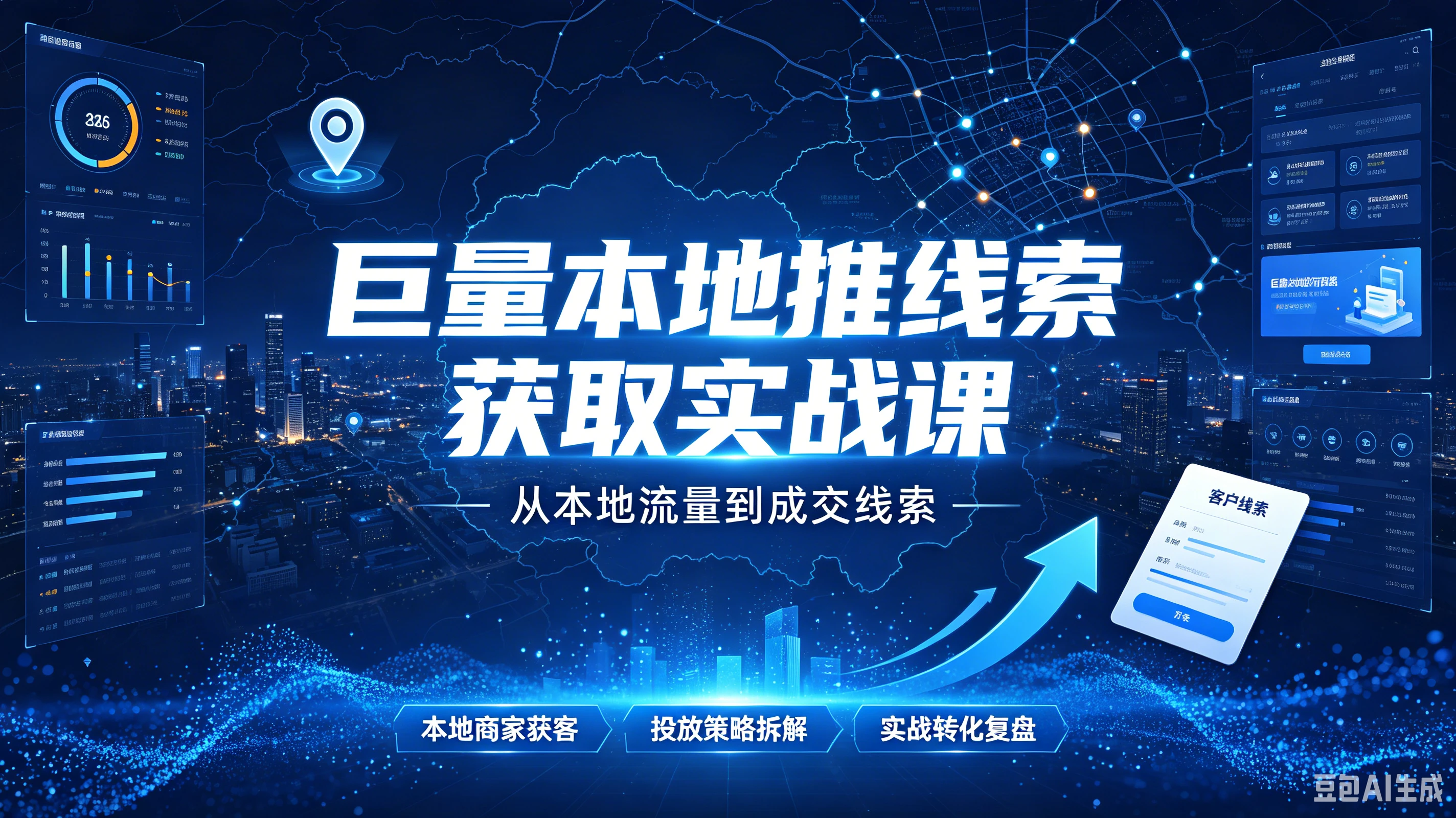 【精】巨量本地推线索获取实战课，从曝光到线索的增长闭环，本地商家获客实战指南-归山创客