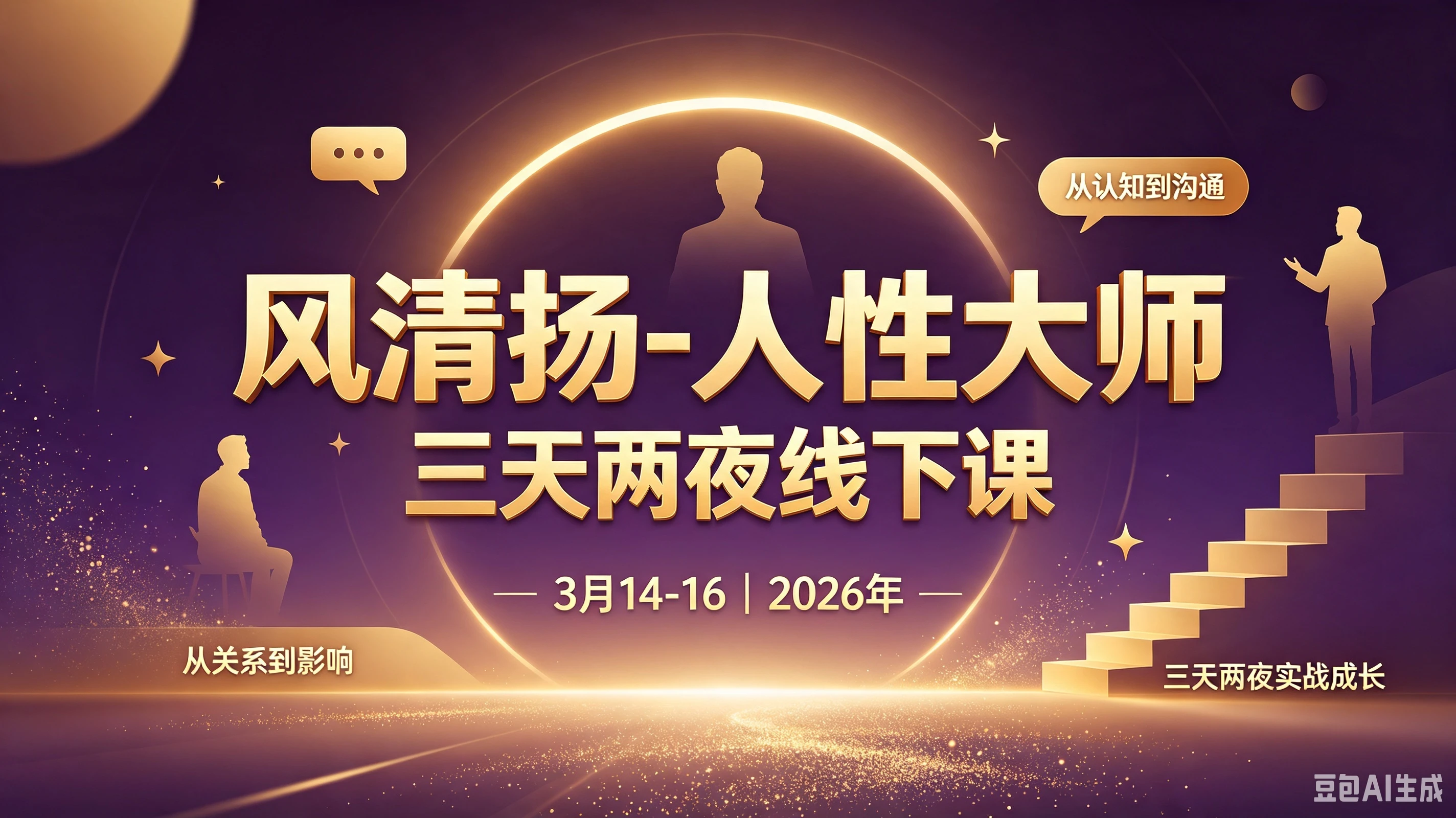 【精】风清扬-人性大师三天两夜3月14-16线下课2026年，拆解人性明暗逻辑，识人避坑，千万粉涨粉+直播百倍变现实战教学-归山创客