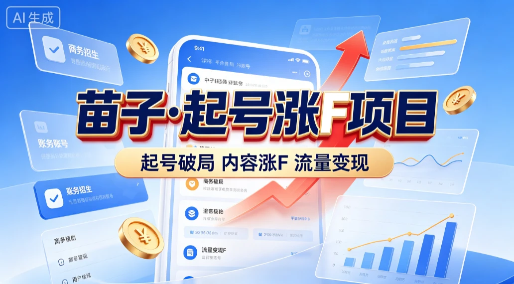 【精】苗子起号涨粉实战变现训练营，多类目零基础爆款起号、精准起号节奏、新手稳涨粉可落地变现全课-归山创客