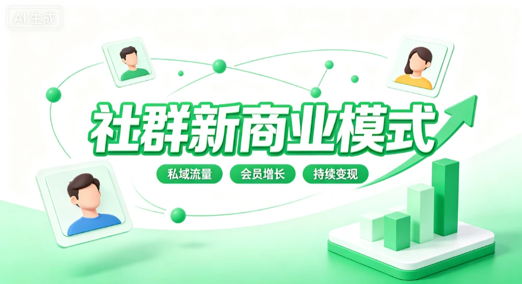 【精】社群新商业模式，从流量到留量的增长系统，私域流量、会员增长、持续变现-归山创客