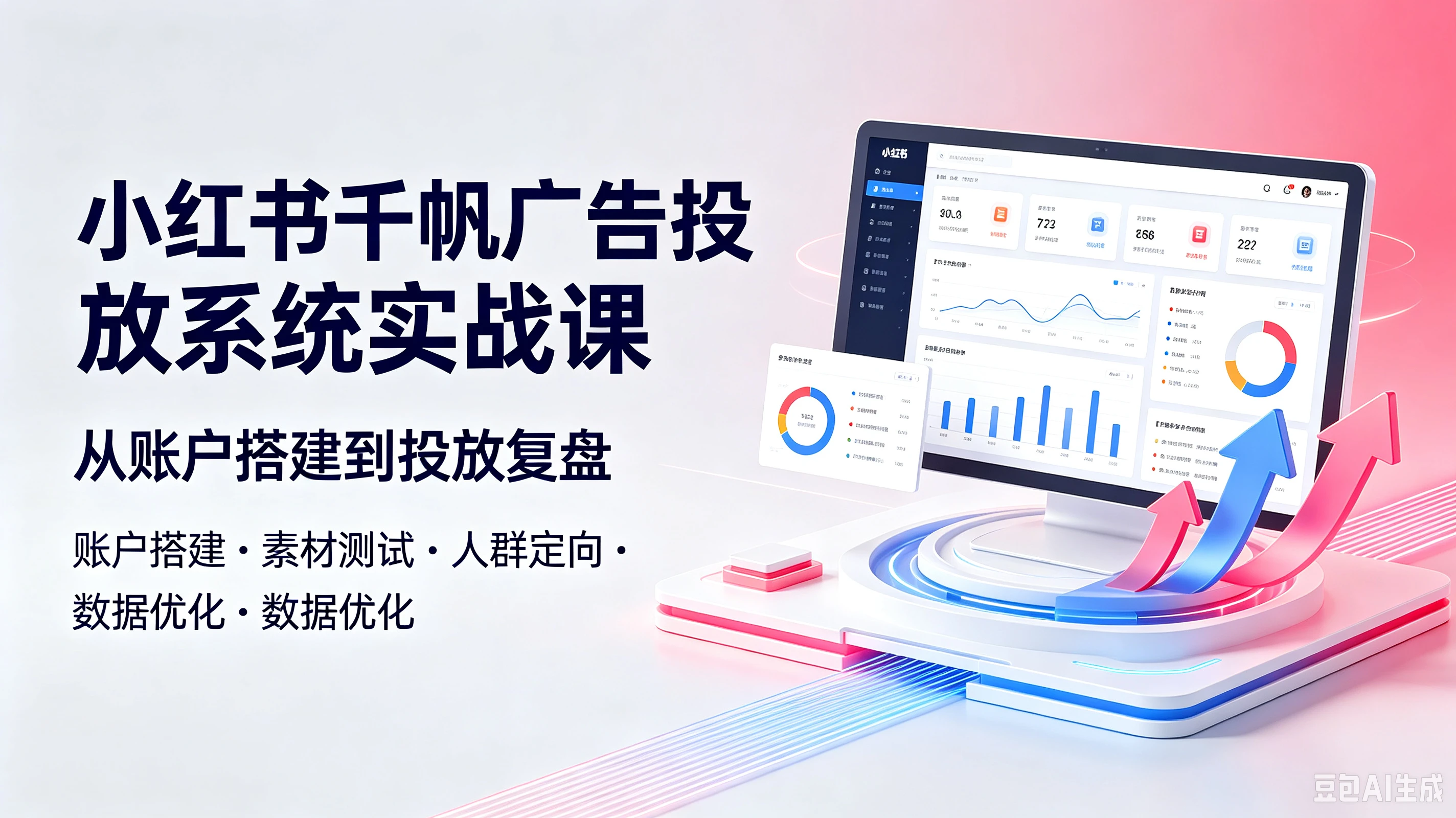 【精】小红书干帆广告投放系统实战课，从账户搭建到投放复盘-归山创客