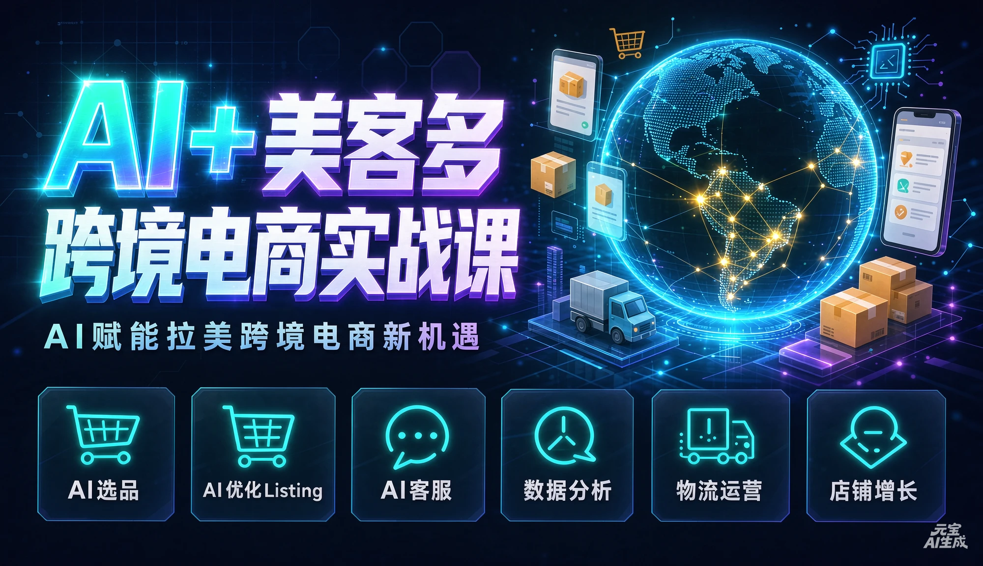 【精】AI+美客多跨境电商实战课，从小白到高手，你也可以成为美客多跨境电商的运营专家-归山创客