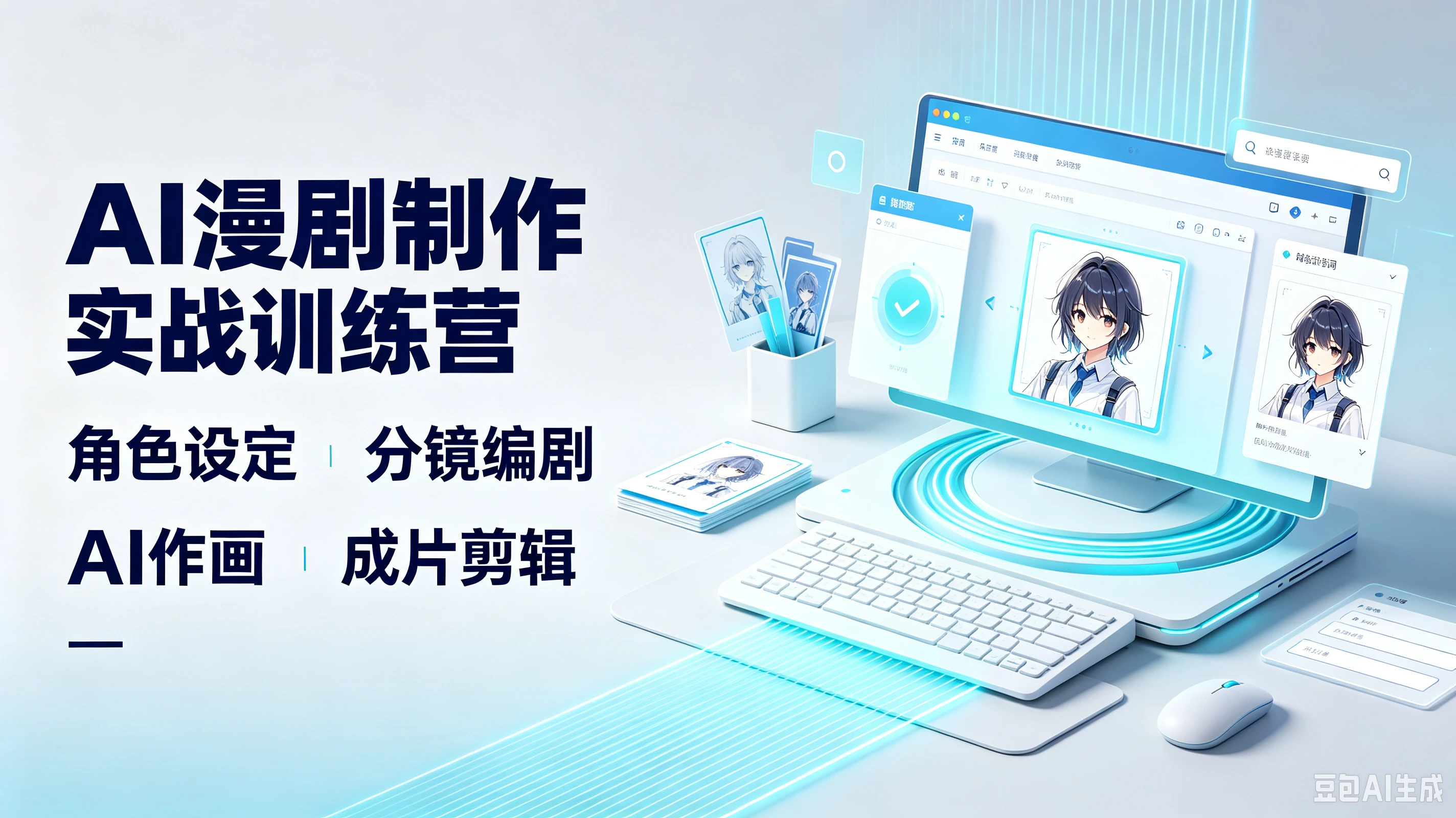 【精】AI漫剧制作实战训练营,角色设定、分镜编剧、AI作画、成片剪辑-归山创客
