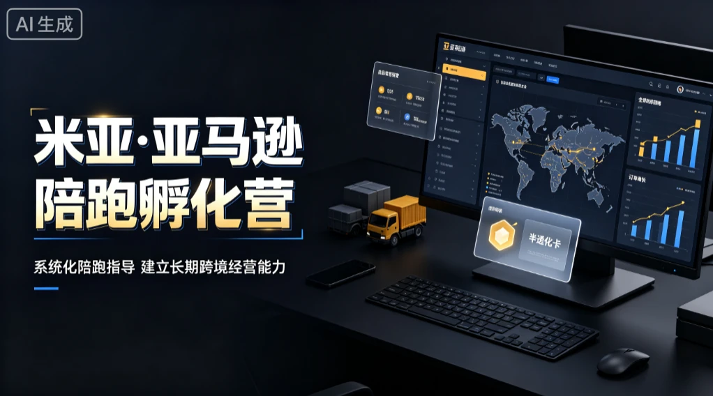 【精】米亚·亚马逊陪跑孵化营，系统化陪跑指导，建立长期跨境经营能力-归山创客