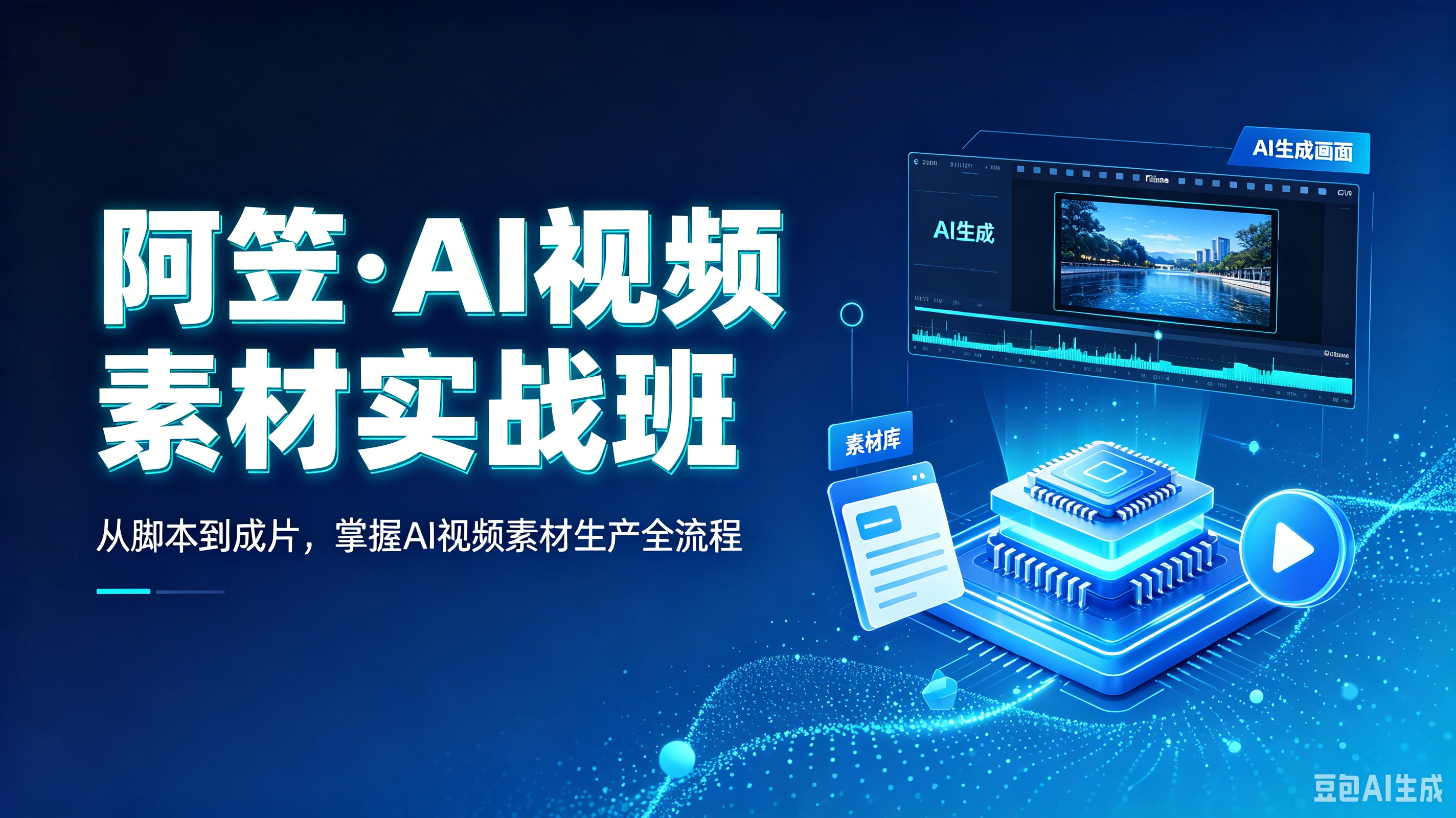 【精】阿笠·AI视频素材实战班，从脚本到成片，掌握AI视频素材生产全流程-归山创客