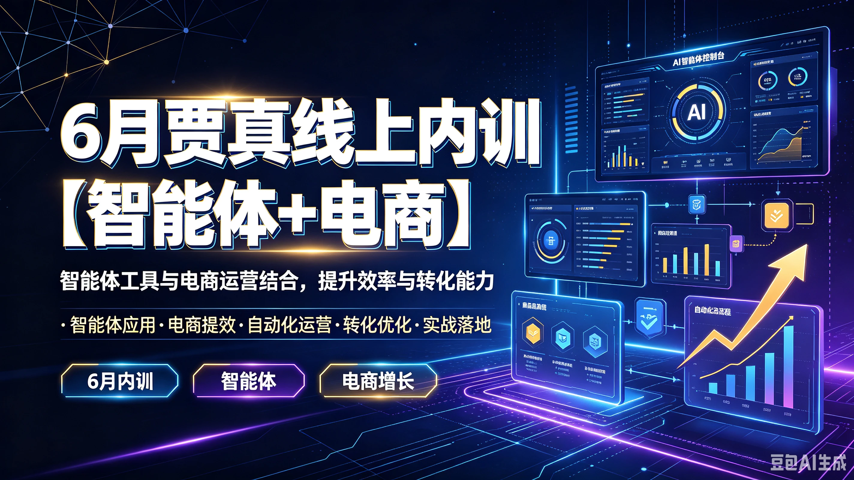 【精】6月贾真线上内训【智能体+电商】智能体工具与电商运营结合，提升效率与转化能力，智能体应用、电商提效、自动化运营、转化优化、实战落地-归山创客