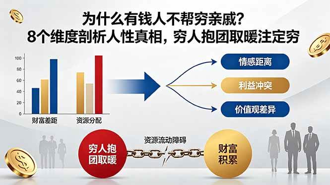 （18932期）付费文章：为什么有钱人不帮穷亲戚？8个维度剖析人性真相，穷人抱团取暖注定穷-归山创客