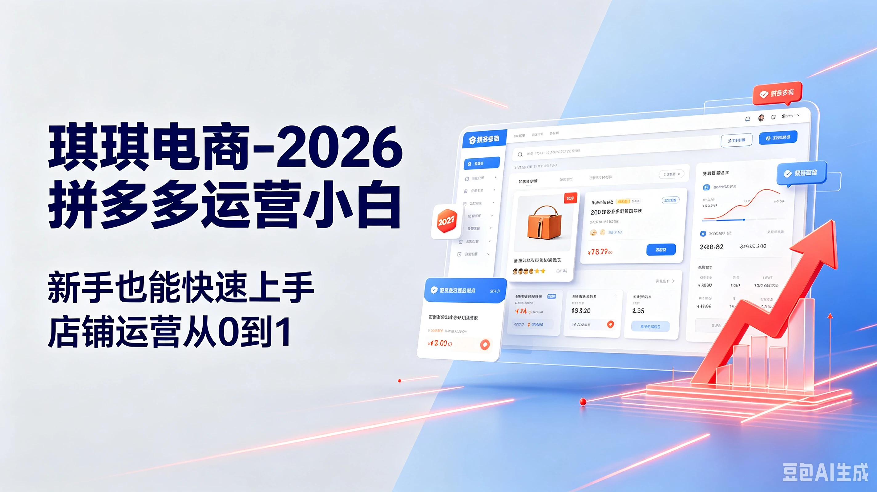 【精】琪琪电商-2026拼多多运营小白，新手也能快速上手，店铺运营从0到1-归山创客