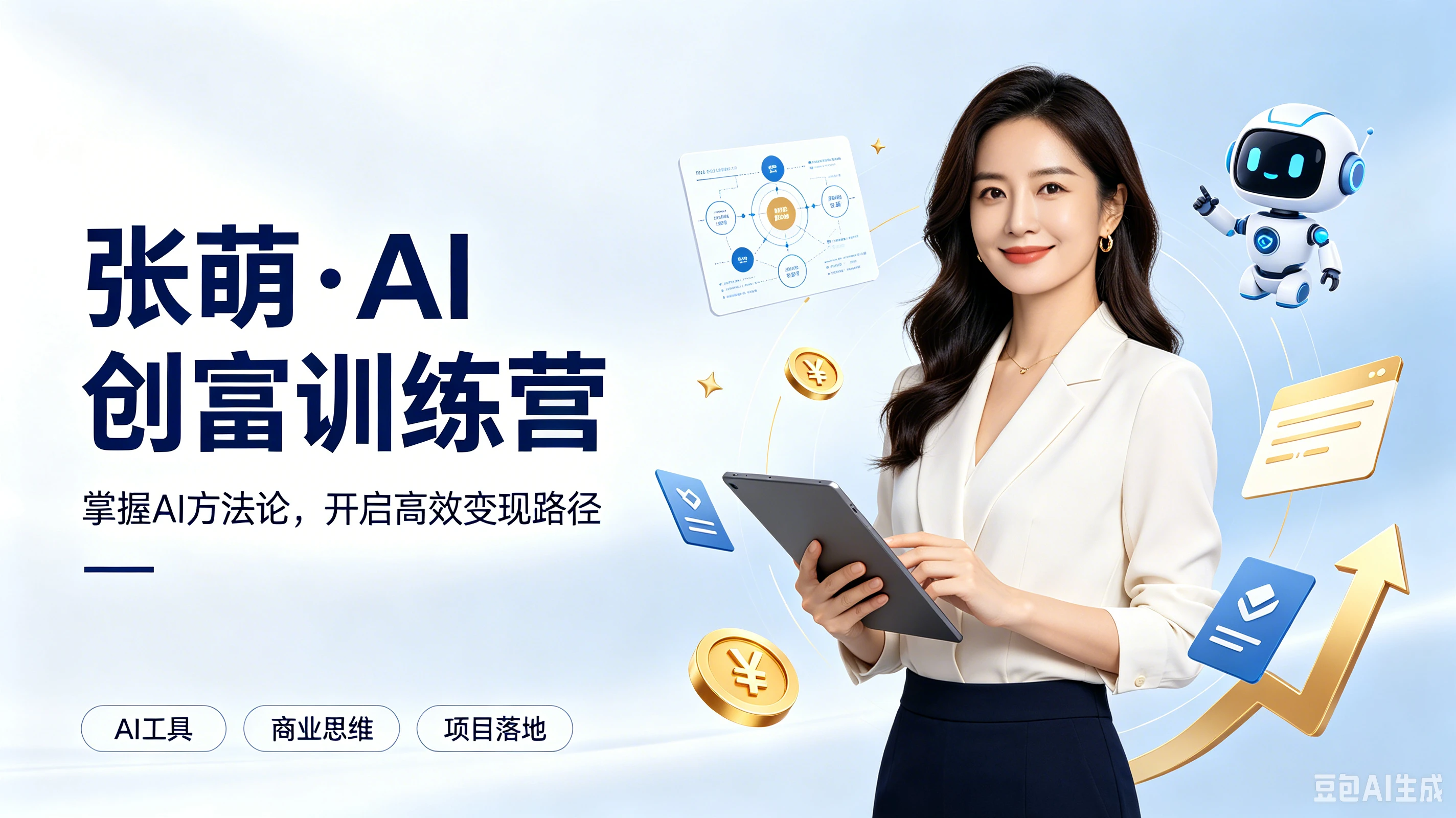 【精】张萌·AI创富训练营，掌握AI方法论，开启高效变现路径-归山创客