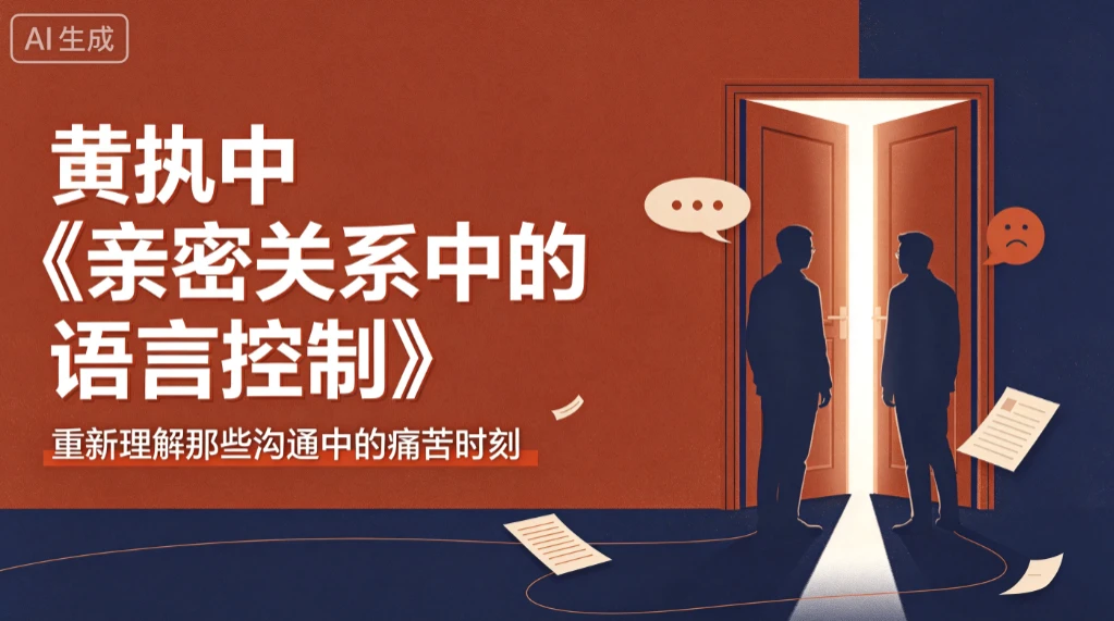 【精】黄执中《亲密关系中的语言控制》重新理解那些沟通中的痛苦时刻-归山创客