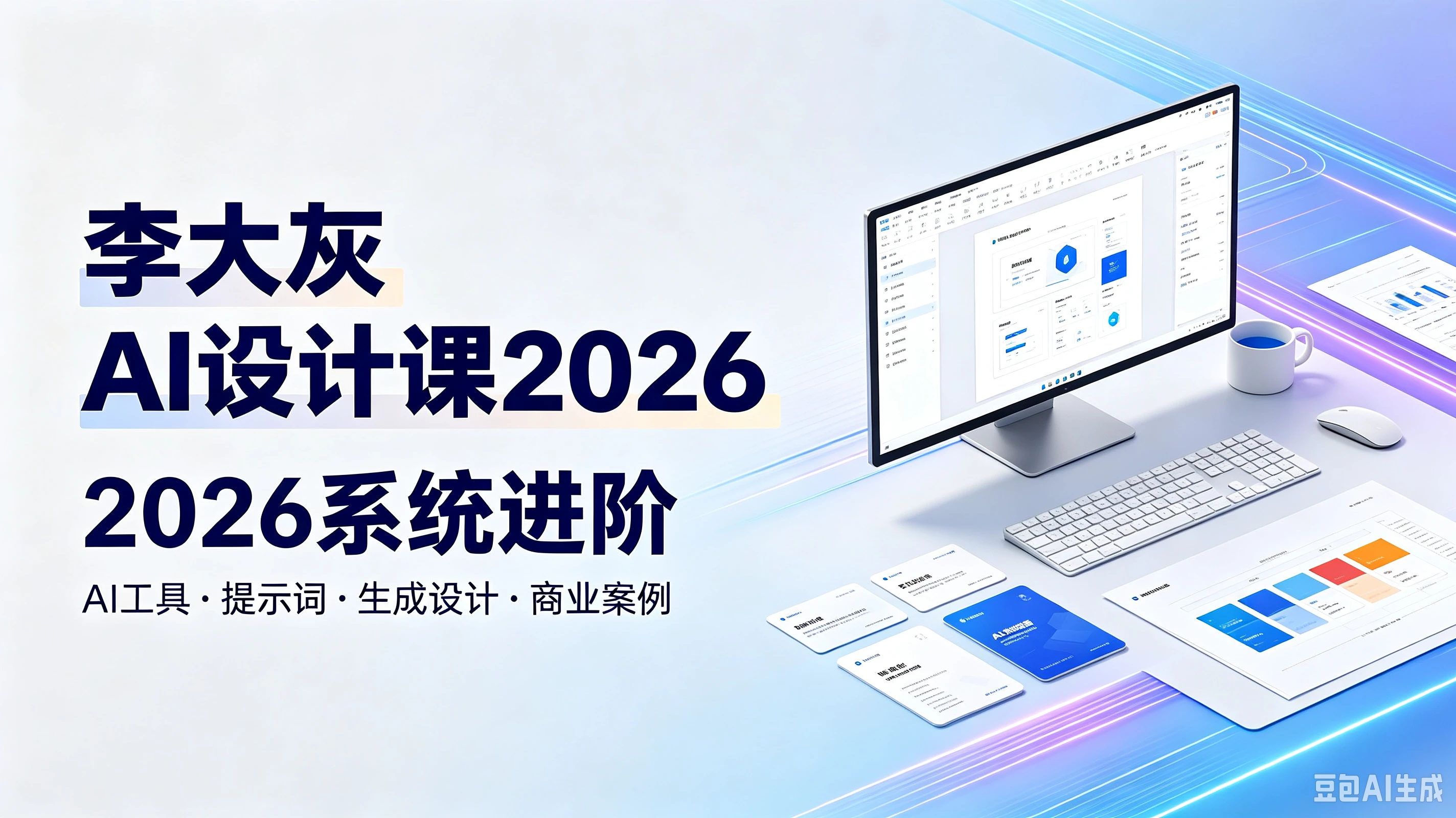 【精】李大灰AI设计课2026系统进阶,AI工具·提示词·生成设计·商业案例-归山创客