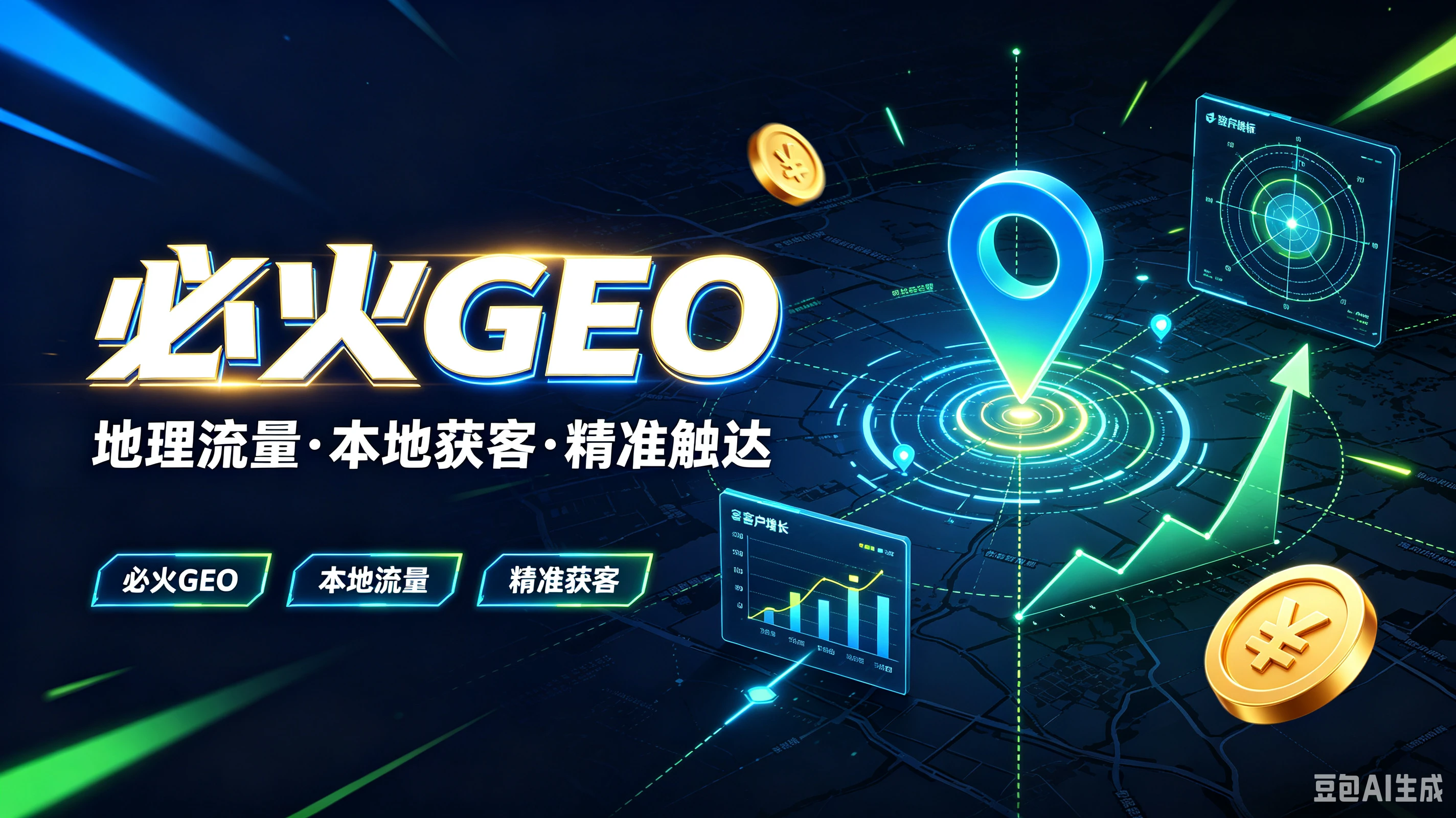 【精】必火GEO，地理流量·本地获客·精准触达，必火GEO、本地流量、精准获客-归山创客