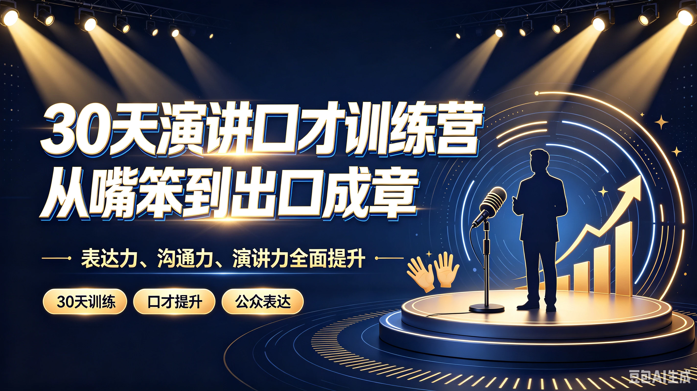 【精】30天演讲口才训练营|从嘴笨到出口成章,表达力、沟通力、演讲力全面提升-归山创客