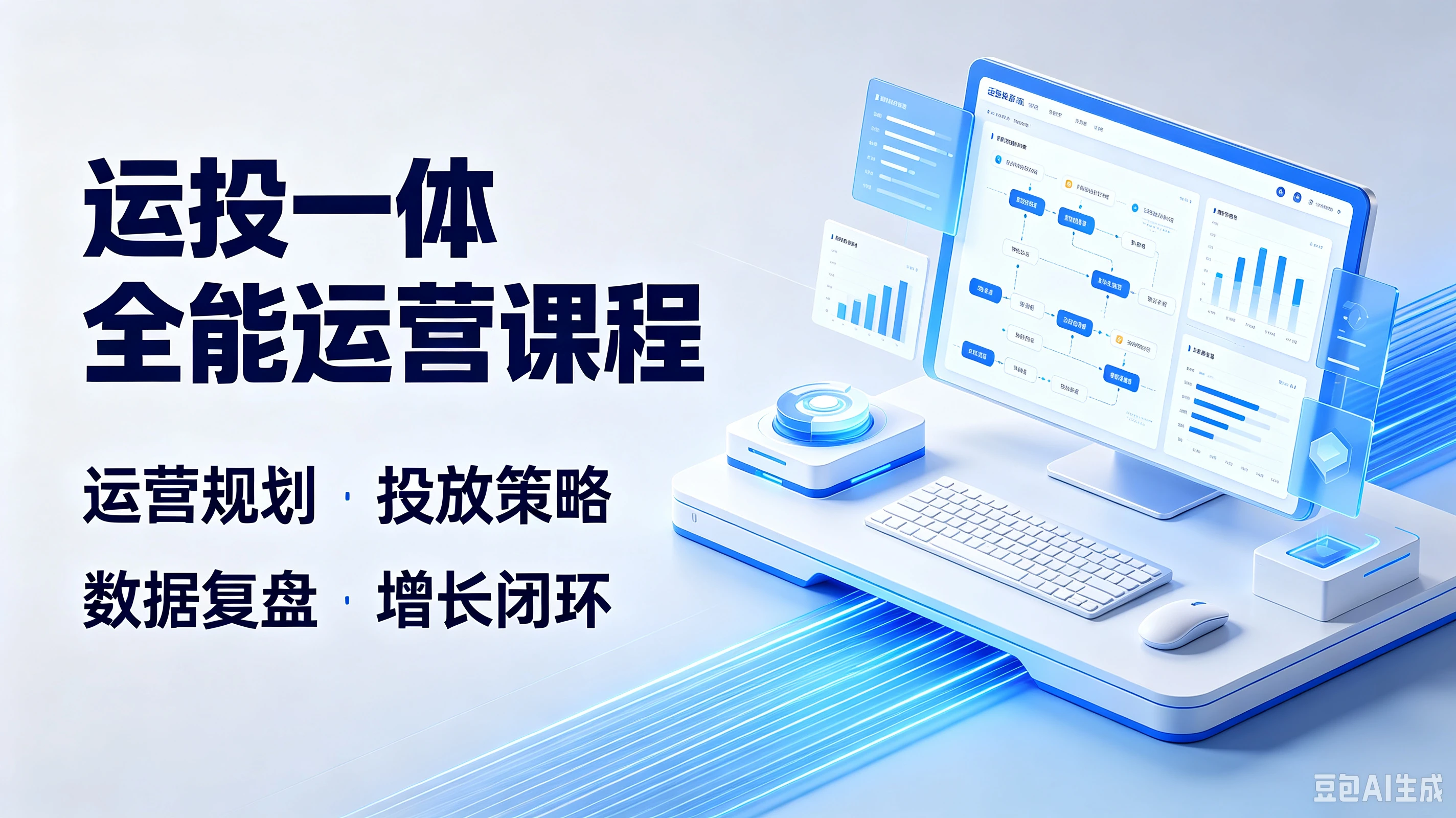 【精】运投一体全能运营课程，运营规划·投放策略、数据复盘·增长闭环-归山创客