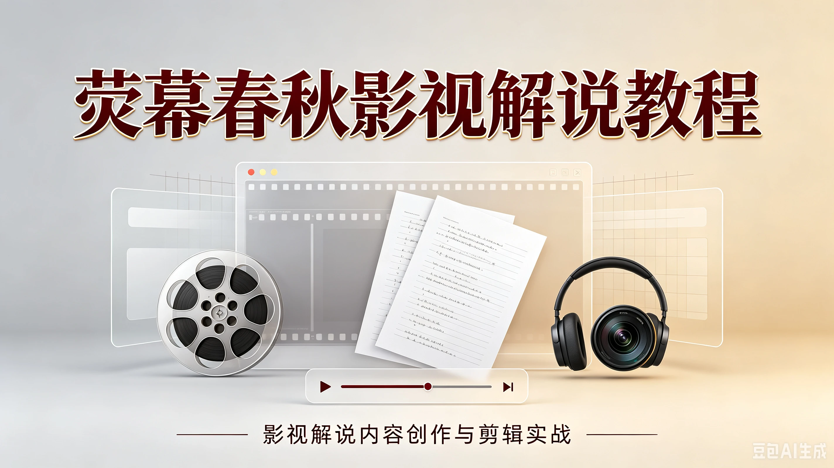 【精】抖音58W粉丝博主荧幕春秋影视解说教程，零基础搞定影视解说完整成片-归山创客