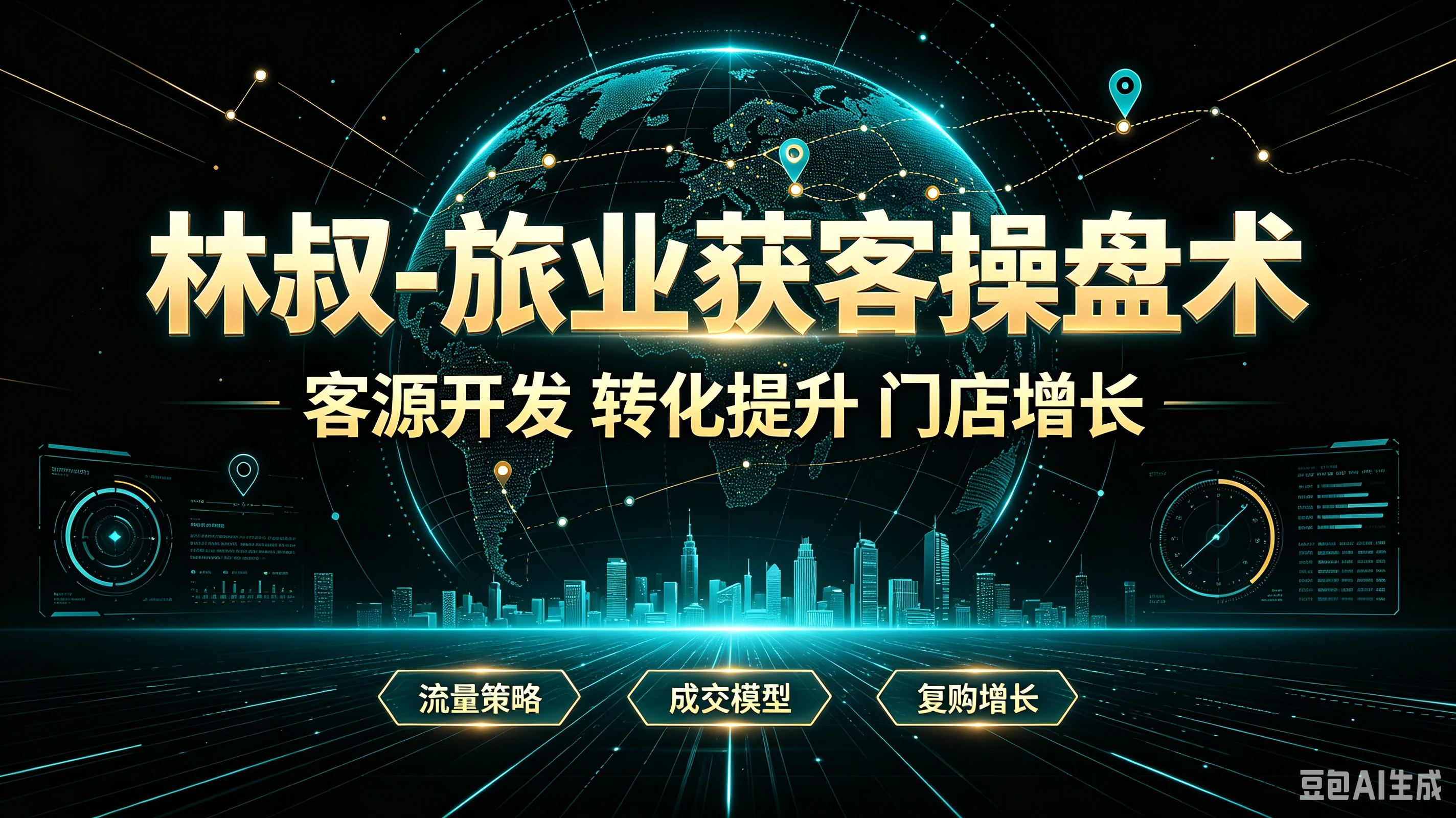 【精】林叔-旅业获客操盘术客源开发转化提升门店增长流量策略、成交模型、复购增长-归山创客