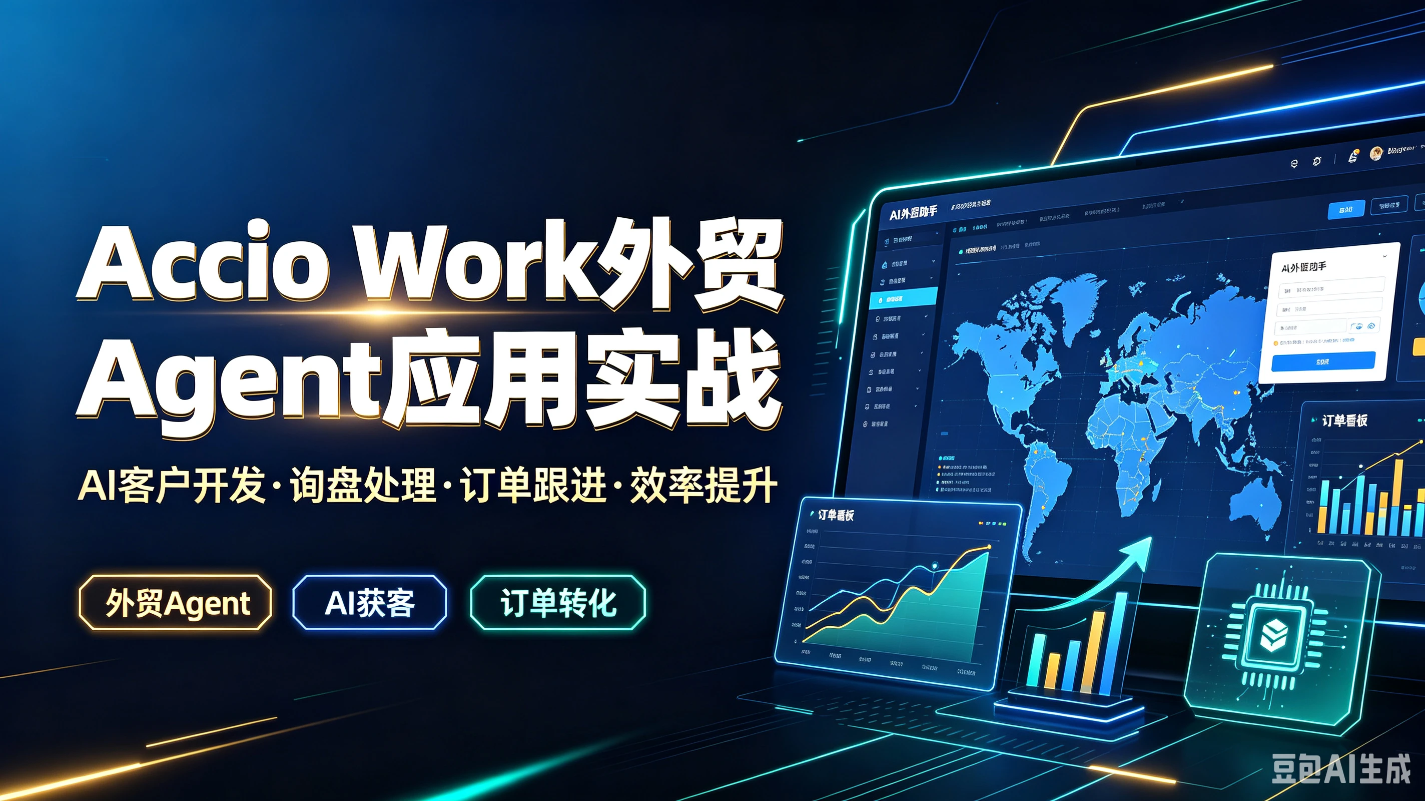 【精】Accio Work外贸Agent应用实战、AI客户开发·询盘处理·订单跟进·效率提升外贸AgentAI获客订单转化-归山创客