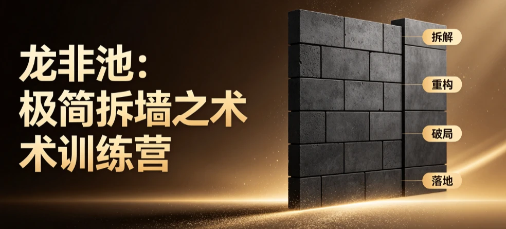 【精】龙非池：极简拆墙之术训练营_龙非池（环游中国）从复杂问题到极简破局-归山创客