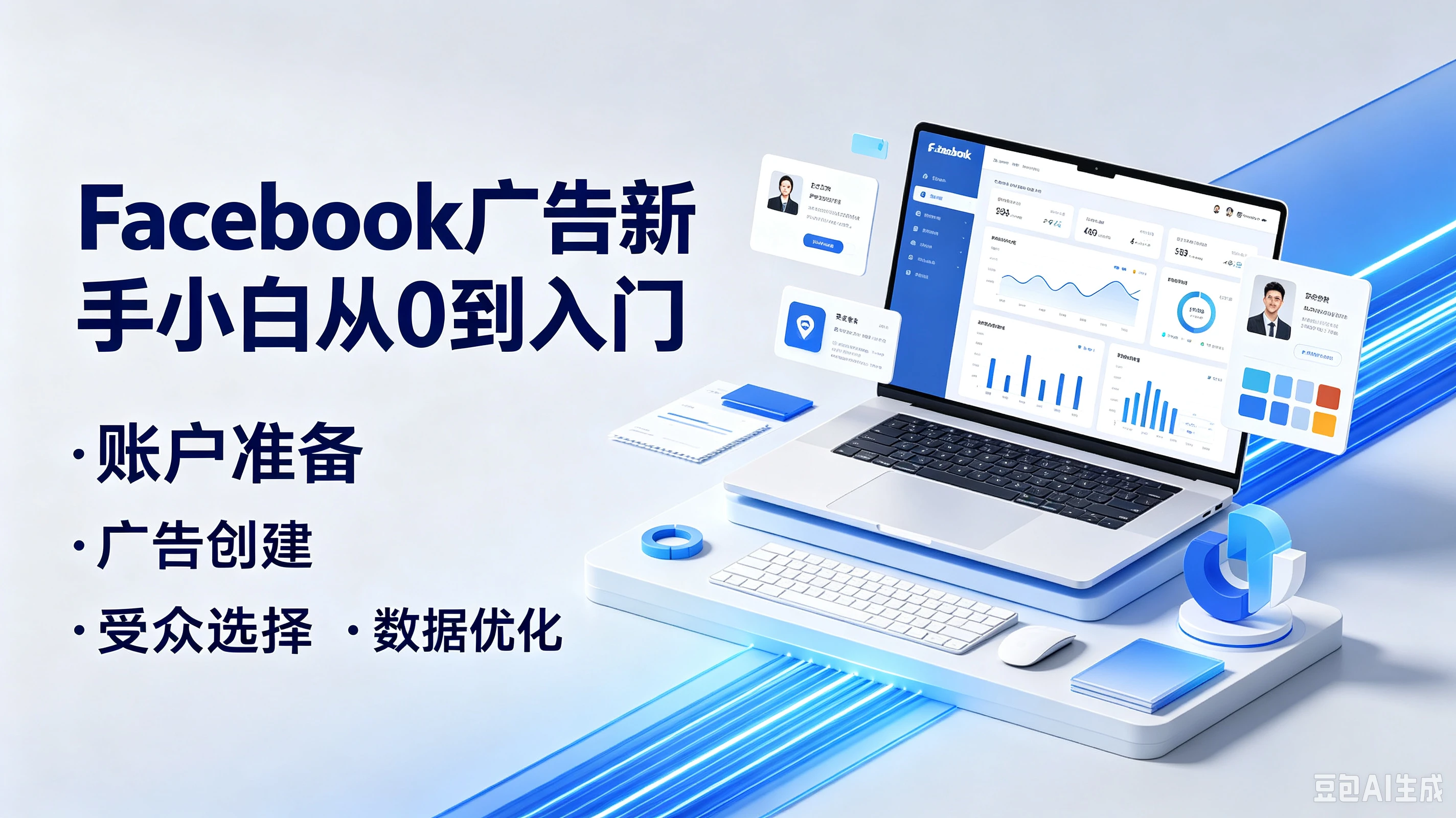 【精】Facebook广告新手小百从0到入门，账户准备·广告创建·受众选择、数据优化-归山创客