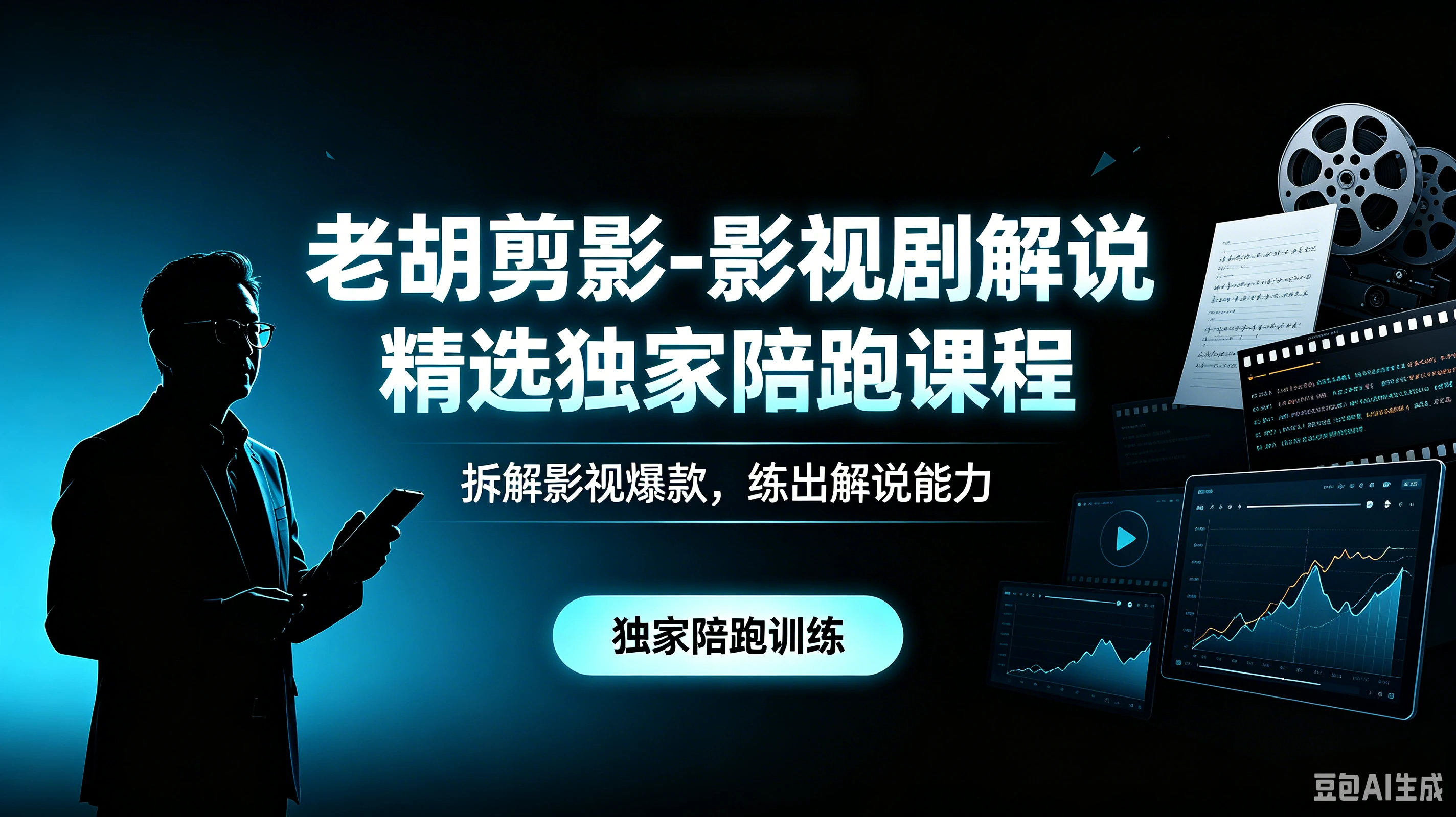 【精】老胡剪影-影视剧解说精选独家陪跑课程,拆解影视爆款,练出解说能力-归山创客