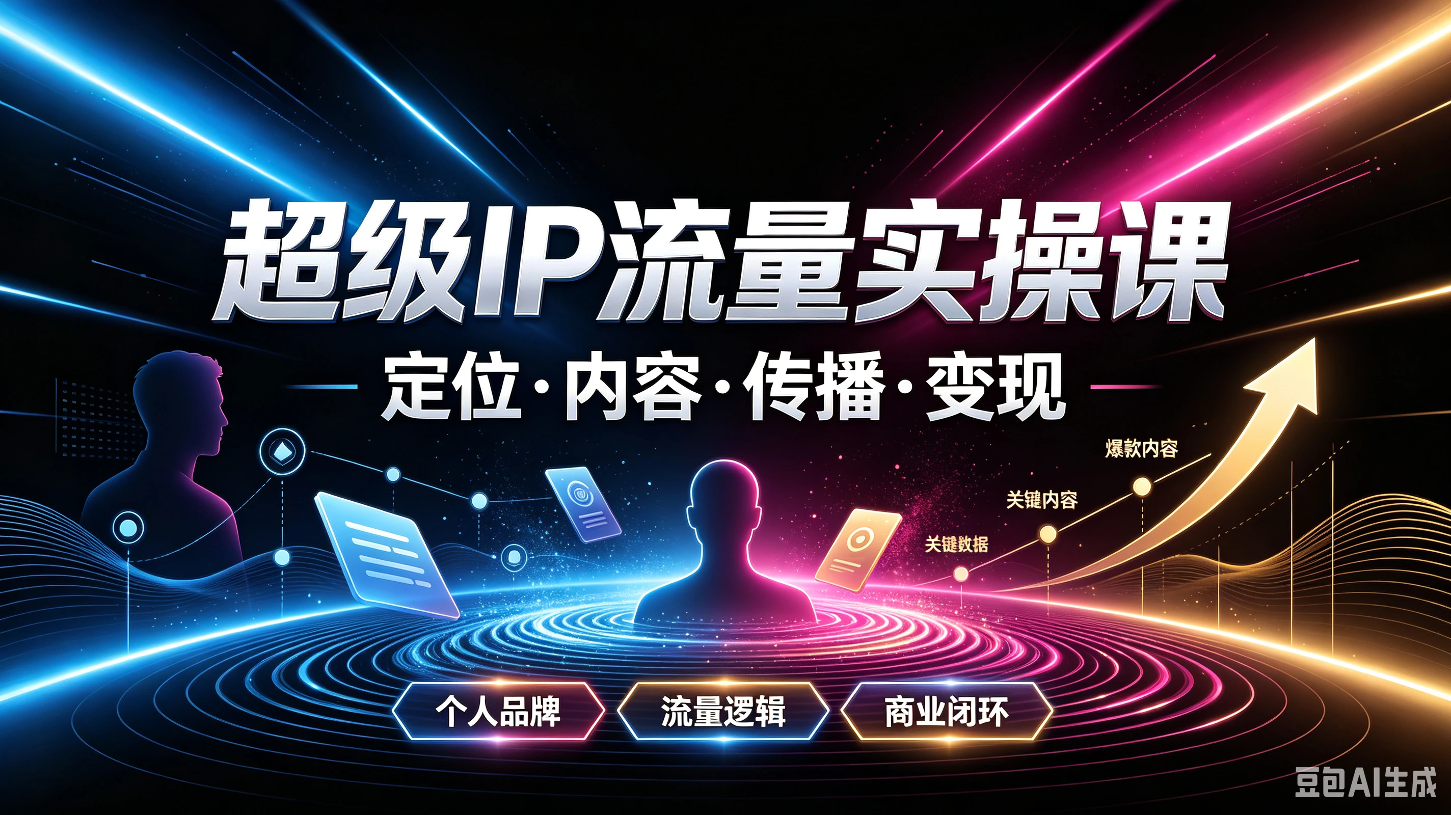 【精】超级IP流量实操课，定位·内容·传播·变现，个人品牌、流量逻辑、商业闭环-归山创客